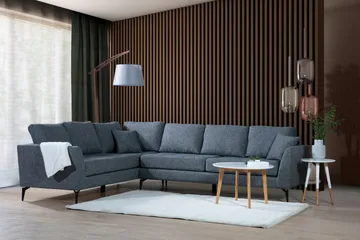 Destinye Hjørnesofa med Divan Venstre - Grå - Møbler - Sofaer - Hjørnesofa