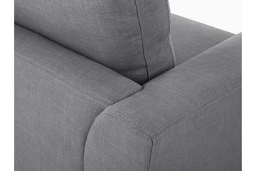 Dugard 3-seter Dyp L-formet Hjørnesofa med Sjeselong i Stoff - Grå - Møbler - Sofaer - Sofa med sjeselong