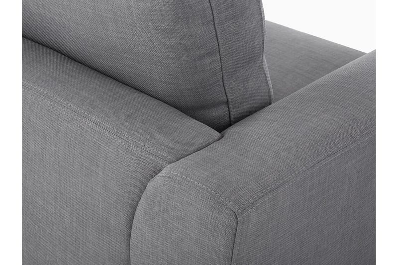 Dugard 3-seter Dyp L-formet Hjørnesofa med Sjeselong i Stoff - Grå - Møbler - Sofaer - Sofa med sjeselong