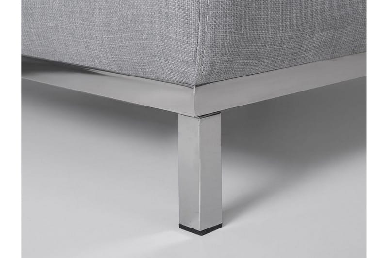 Dugard 3-seter Dyp L-formet Hjørnesofa med Sjeselong i Stoff - Grå - Møbler - Sofaer - Sofa med sjeselong