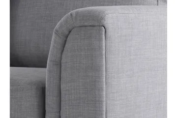 Dugard 3-seter Dyp L-formet Hjørnesofa med Sjeselong i Stoff - Grå - Møbler - Sofaer - Sofa med sjeselong