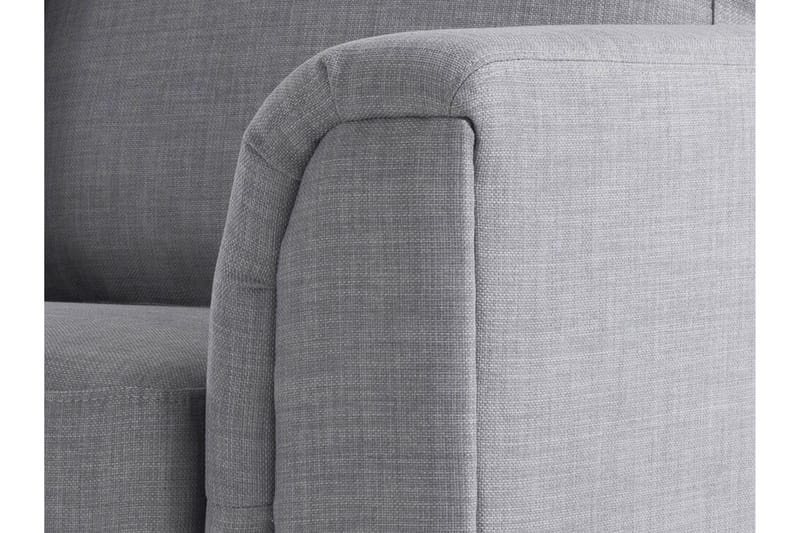 Dugard 3-seter Dyp L-formet Hjørnesofa med Sjeselong i Stoff - Grå - Møbler - Sofaer - Sofa med sjeselong