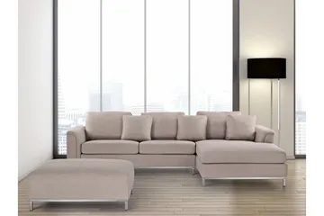 Dugard Hjørnesofa Venstre - Beige - Møbler - Sofaer - Sofa med sjeselong