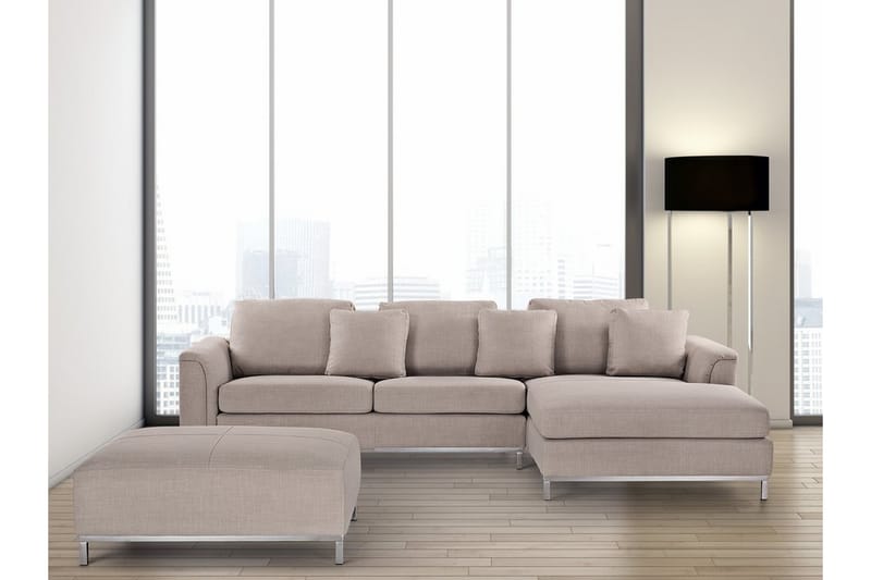 Dugard Hjørnesofa Venstre - Beige - Sofa med sjeselong - 4 seters sofa med divan