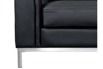 Dugard Hjørnesofa Venstre - Svart/Lær - Møbler - Sofaer - Sofa med sjeselong