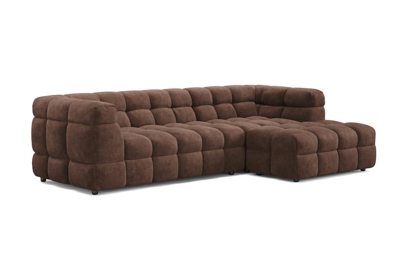 Elise 3-seters Sofa med Sjeselong Høyre - Brun - Møbler - Sofaer - Sofa med sjeselong