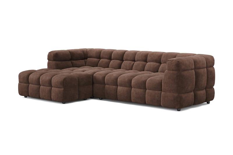 Elise 3-seters Sofa med Sjeselong Venstre - Brun - Møbler - Sofaer - Sofa med sjeselong