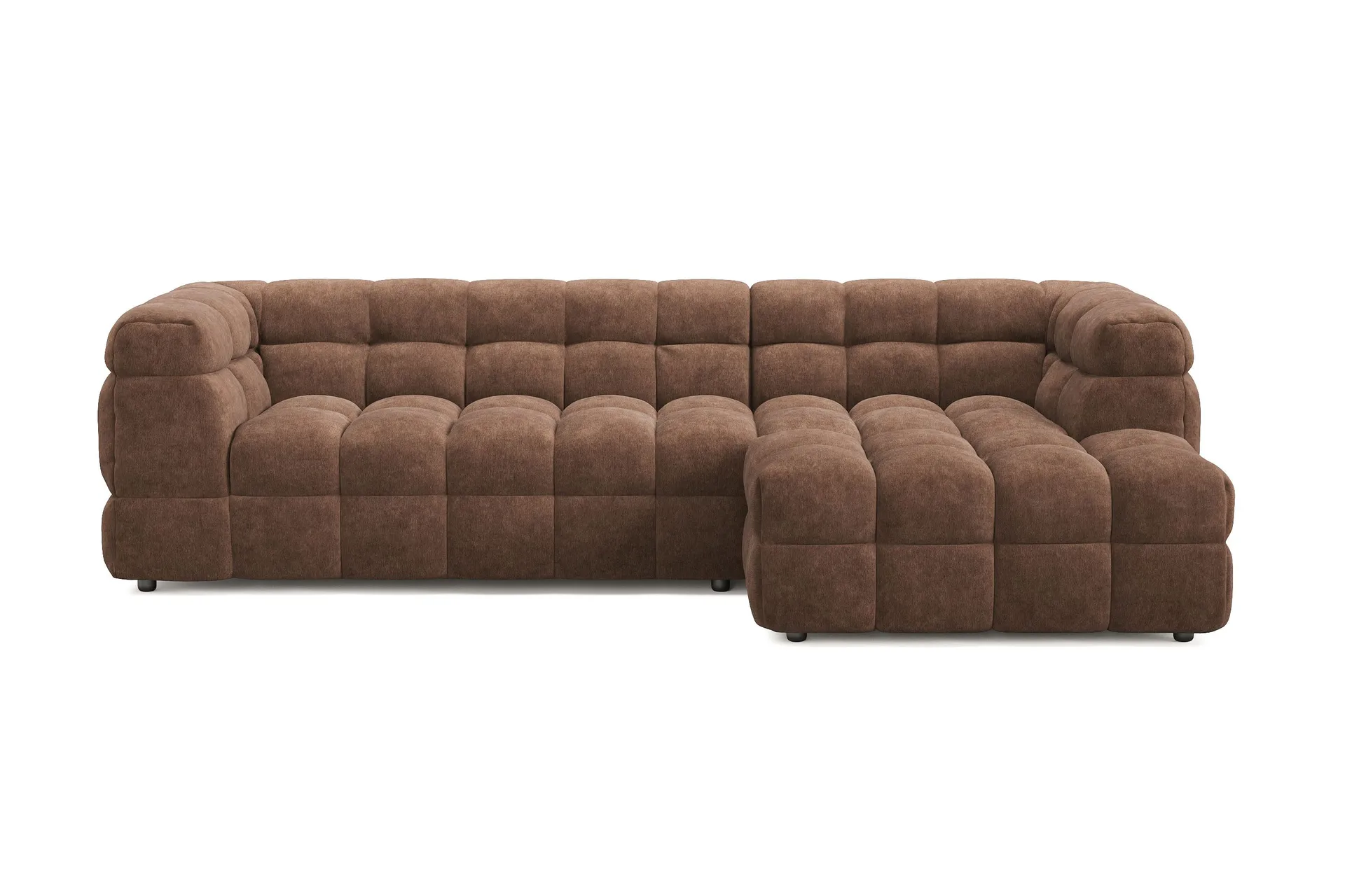 Elise 4-seters Sofa med Sjeselong Høyre - Brun