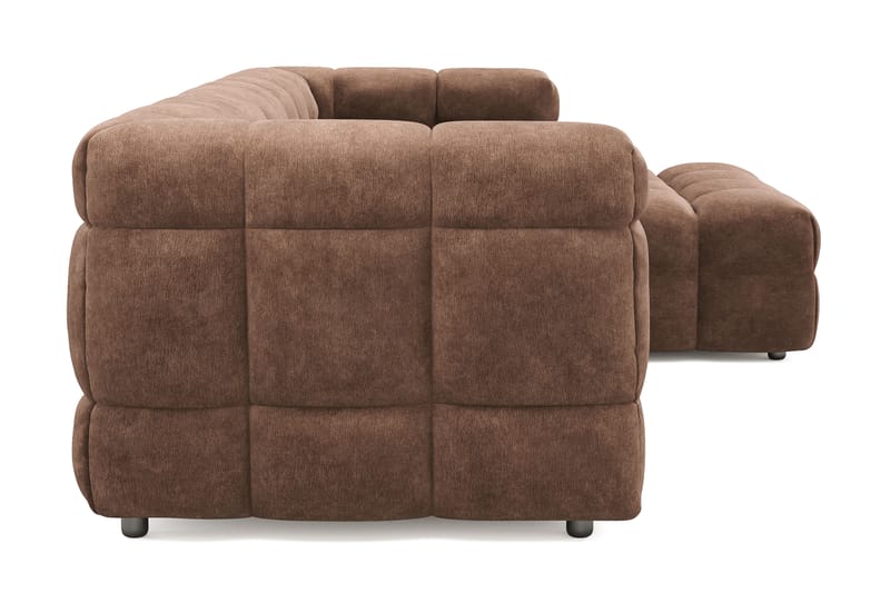 Elise 4-seters Sofa med Sjeselong Høyre - Brun - Møbler - Sofaer - Sofa med sjeselong