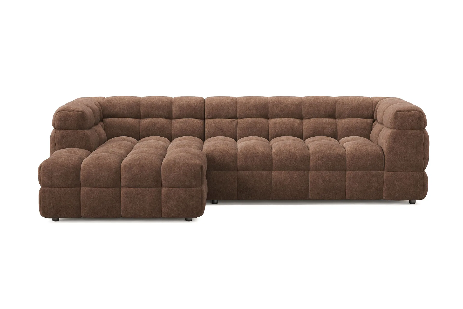 Elise 4-seters Sofa med Sjeselong Venstre - Brun