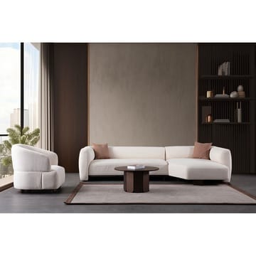 Elvaris 4-seters sofa med Sjeselong - Hvit - Møbler - Sofaer - Sofa med sjeselong