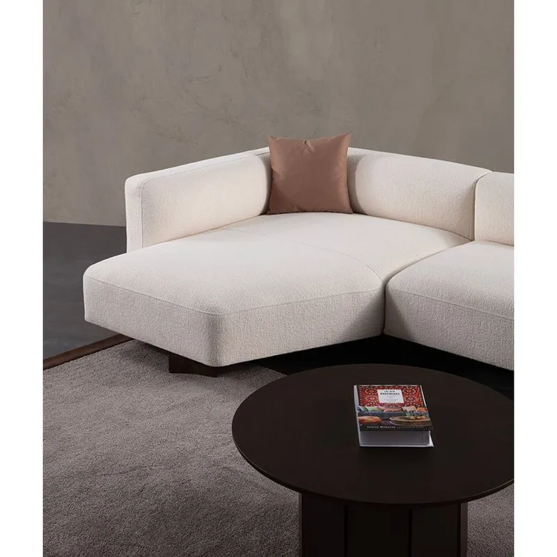 Elvaris 4-seters sofa med Sjeselong - Hvit - Møbler - Sofaer - Sofa med sjeselong