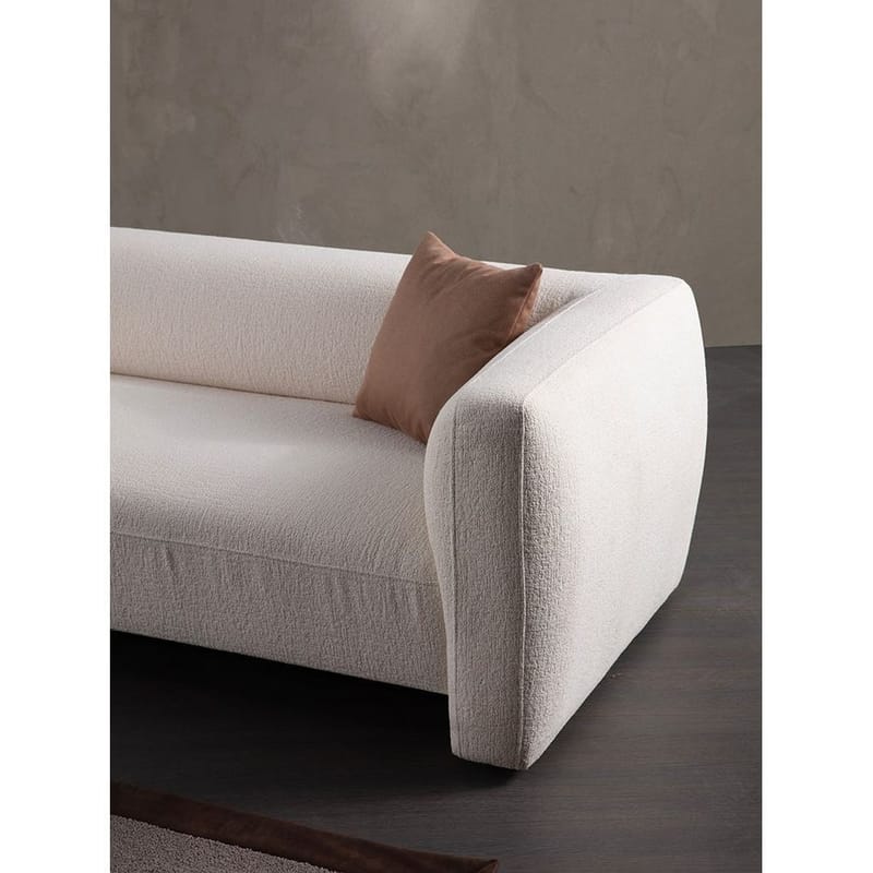 Elvaris 4-seters sofa med Sjeselong - Hvit - Møbler - Sofaer - Sofa med sjeselong