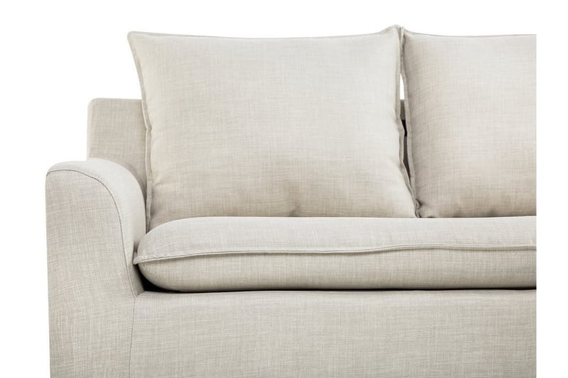 Elvenes 3-seter Høyre L-formet Sofa med Sjeselong 206 cm med Oppbevaring i Stoff - Beige - Møbler - Sofaer - Sofa med sjeselong