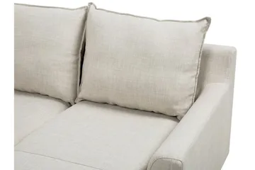 Elvenes 3-seter Høyre L-formet Sofa med Sjeselong 206 cm med Oppbevaring i Stoff - Beige - Møbler - Sofaer - Sofa med sjeselong