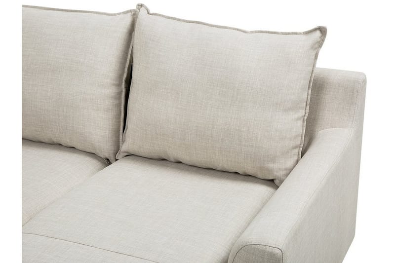 Elvenes 3-seter Høyre L-formet Sofa med Sjeselong 206 cm med Oppbevaring i Stoff - Beige - Møbler - Sofaer - Sofa med sjeselong