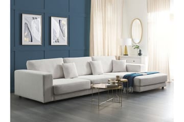 Ersi Hjørnesofa 4-seter - Hvit/Svart - Møbler - Sofaer - Sofa med sjeselong