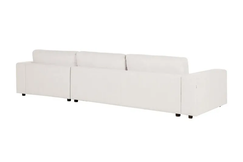 Ersi Hjørnesofa 4-seter - Hvit/Svart - Møbler - Sofaer - Sofa med sjeselong