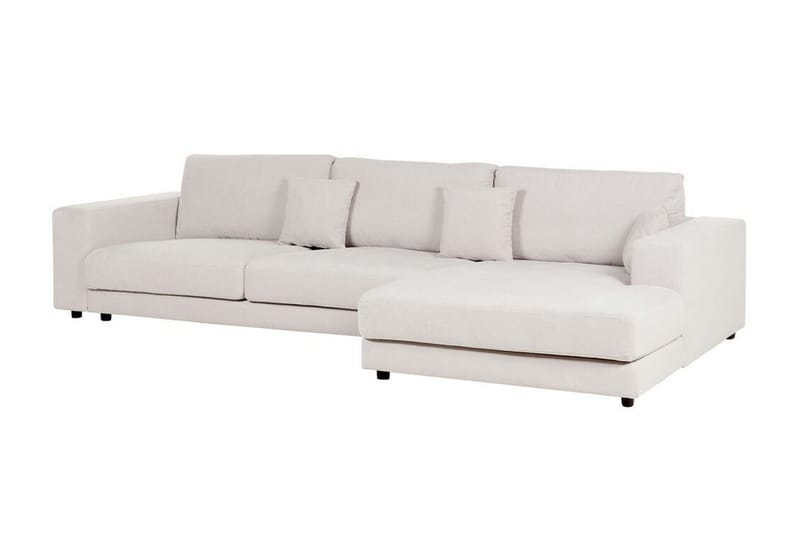 Ersi Hjørnesofa 4-seter - Hvit/Svart - Møbler - Sofaer - Sofa med sjeselong