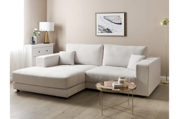 Ersi Sofa med Sjeselong 3-seter - Hvit/Svart - Møbler - Sofaer - Sofa med sjeselong