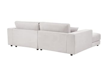 Ersi Sofa med Sjeselong 3-seter - Hvit/Svart - Møbler - Sofaer - Sofa med sjeselong
