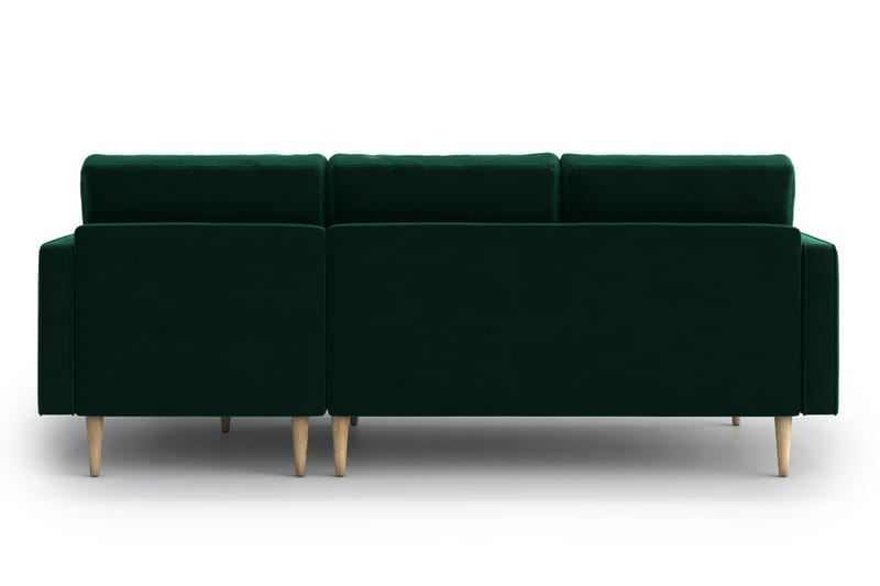 Esmeralde 4-seter Divansofa - Grønn - Sofa med sjeselong - 4 seters sofa med divan