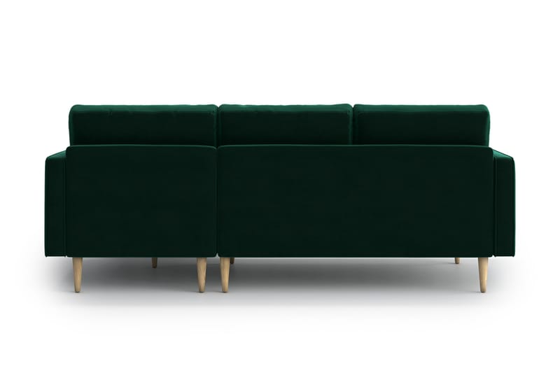 Esmeralde 4-seter Divansofa - Mørkegrønn - Sofa med sjeselong - 4 seters sofa med divan