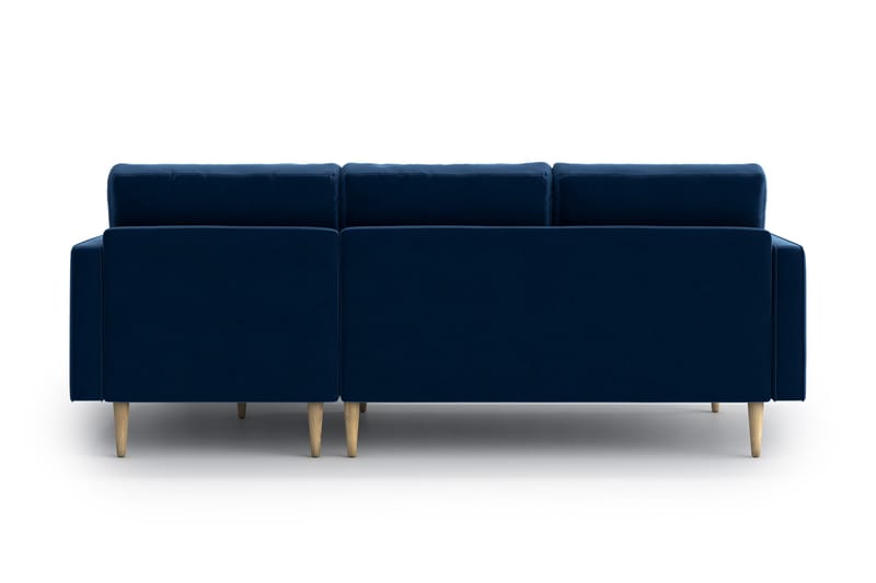 Esmeralde 4-seter Divansofa - Marineblå - Sofa med sjeselong - 4 seters sofa med divan