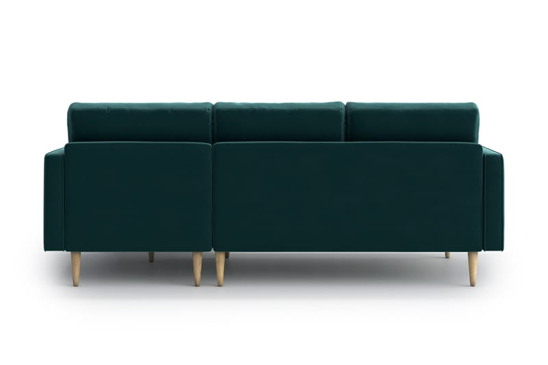 Esmeralde 4-seter Divansofa - Turkis - Sofa med sjeselong - 4 seters sofa med divan