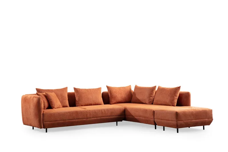 Floransa 4-seters Sofa med Divan, Oransje