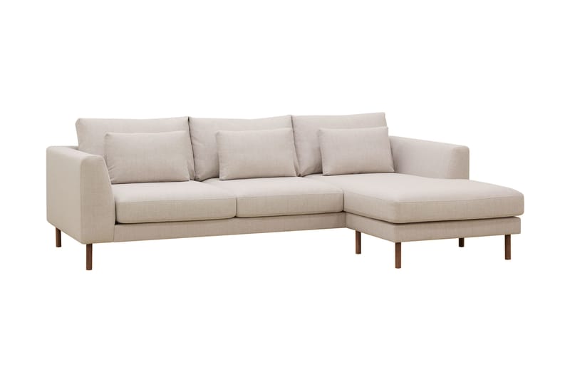 Florenz 3-seters Høyrevendt L-formet Sjeselongsofa i Stoff - Beige - Møbler - Sofaer - Sofa med sjeselong