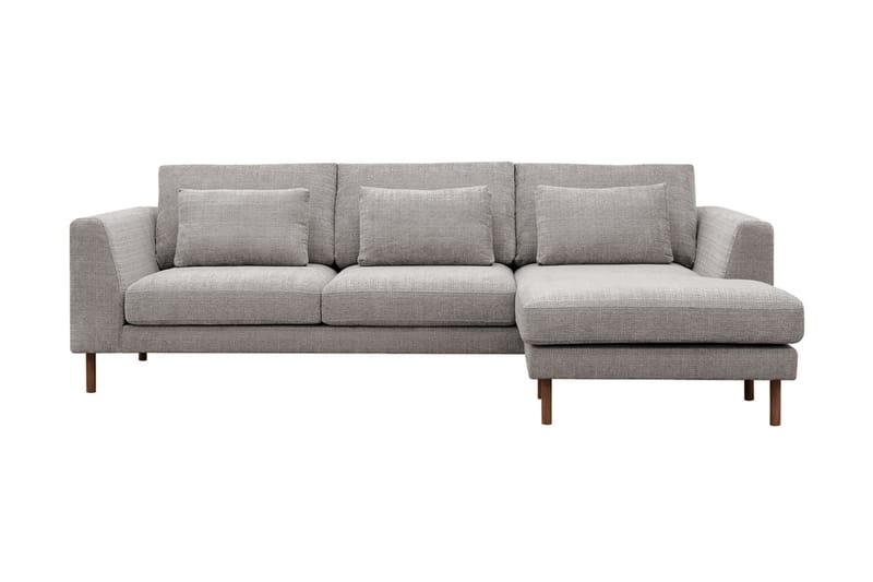 Florenz 3-seters Sofa med Divan Høyre - Lysegrå - Møbler - Sofaer - Sofa med sjeselong - 3 seters sofa med divan