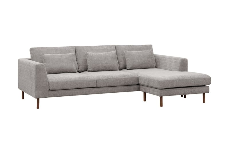 Florenz 3-seters Sofa med Divan Høyre - Lysegrå - Møbler - Sofaer - Sofa med sjeselong - 3 seters sofa med divan