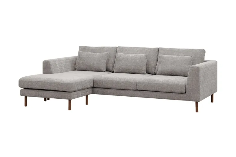 Florenz 3-seters Sofa med Divan Venstre - Lysegrå - Møbler - Sofaer - Sofa med sjeselong - 3 seters sofa med divan