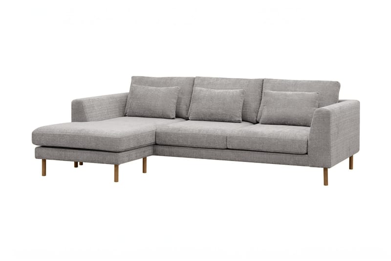 Florenz 3-seters Sofa med Divan Venstre - Lysegrå - Møbler - Sofaer - Sofa med sjeselong - 3 seters sofa med divan