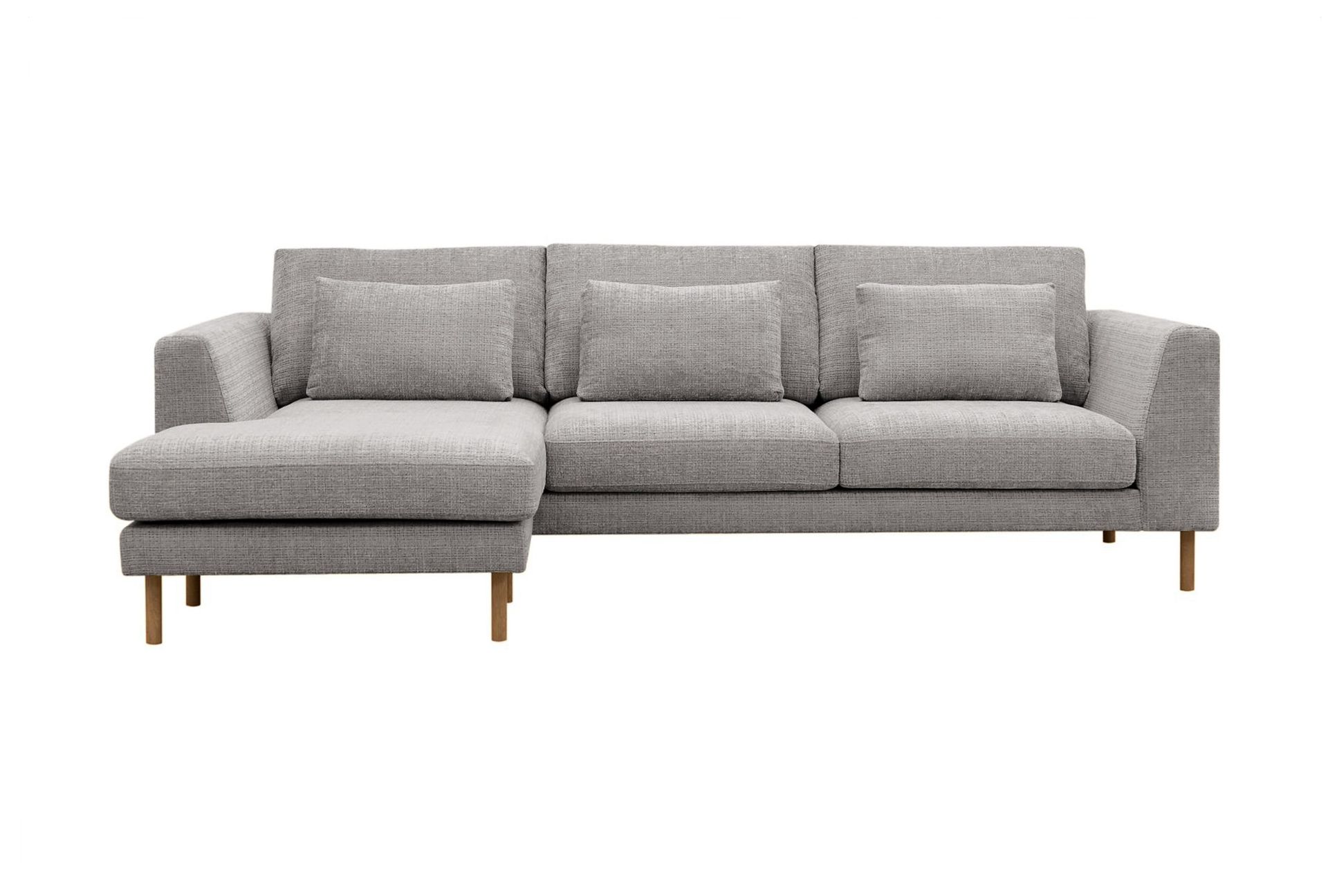 Florenz 3-seters Sofa med Divan Venstre - Lysegrå