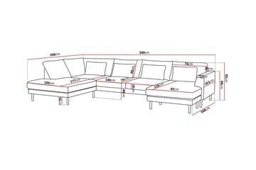 Florenz 3-seters Sofa med Divan Venstre - Lysegrå - Møbler - Sofaer - Sofa med sjeselong