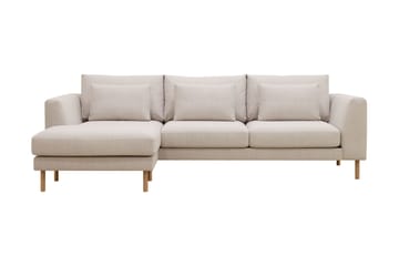 Florenz 3-seters Venstrevendt L-formet Sjeselongsofa i Stoff