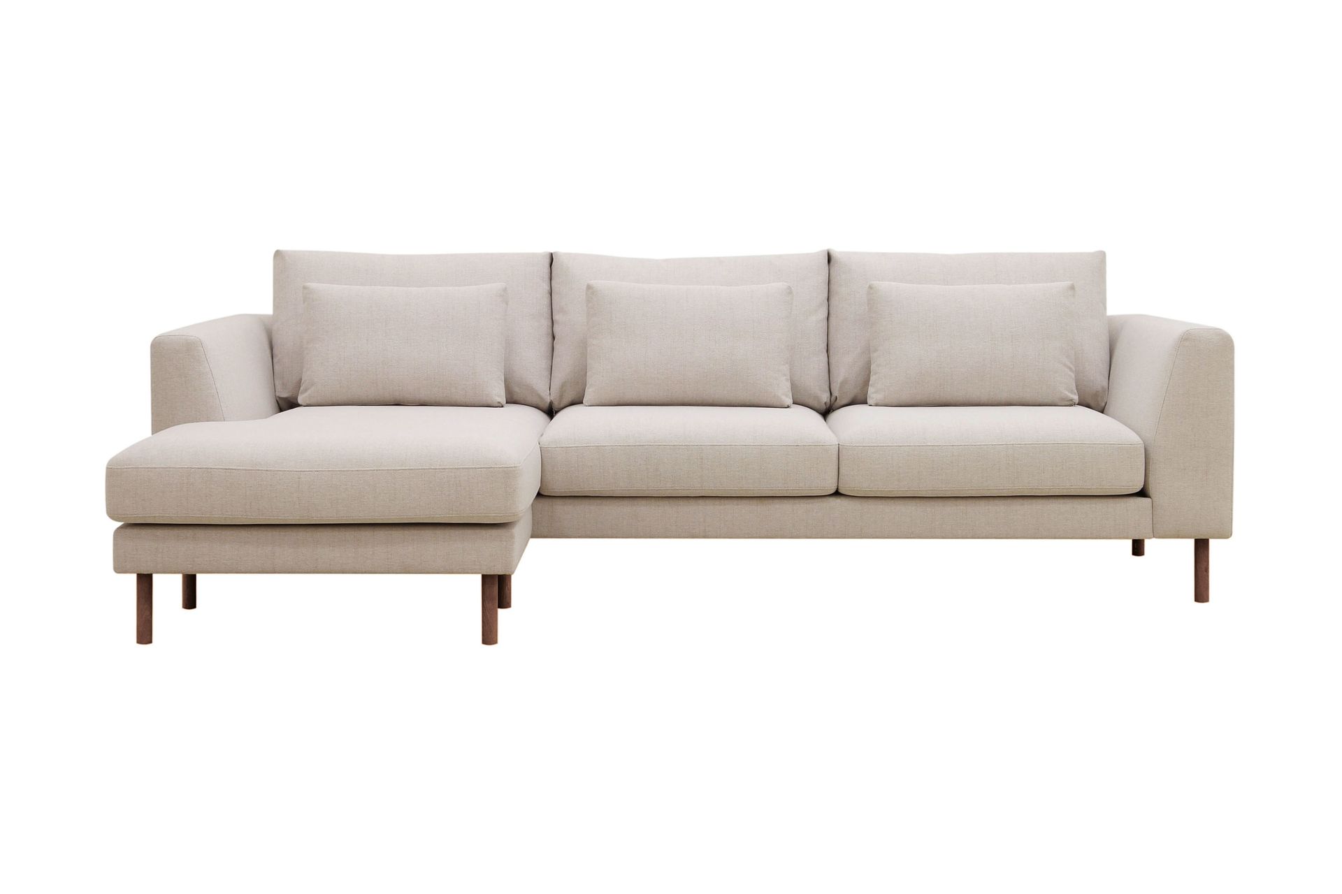 Florenz 3-seters Venstrevendt L-formet Sjeselongsofa i Stoff - Beige - Møbler - Sofaer - Sofa med sjeselong
