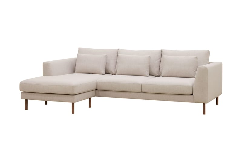 Florenz 3-seters Venstrevendt L-formet Sjeselongsofa i Stoff - Beige - Møbler - Sofaer - Sofa med sjeselong