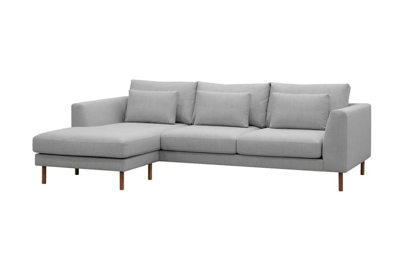 Florenz 3-seters Venstrevendt L-formet Sjeselongsofa i Stoff - Lys grå - Møbler - Sofaer - Sofa med sjeselong - 3 seters sofa med divan