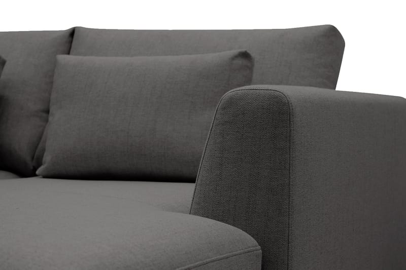 Florenz 3-seters Venstrevendt L-formet Sjeselongsofa i Stoff - Mørk grå - Møbler - Sofaer - Sofa med sjeselong