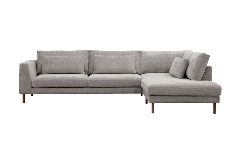 Florenz 4-seters Høyrevendt L-formet Sjeselongsofa i Chenille - Lys grå - Møbler - Sofaer - Sofa med sjeselong