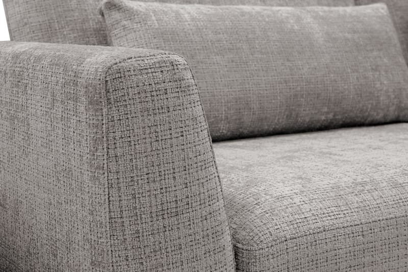 Florenz 4-seters Høyrevendt L-formet Sjeselongsofa i Chenille - Lys grå - Møbler - Sofaer - Sofa med sjeselong