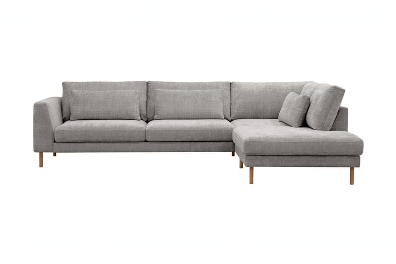 Florenz 4-seters Høyrevendt L-formet Sjeselongsofa i Chenille - Lys grå - Møbler - Sofaer - Sofa med sjeselong