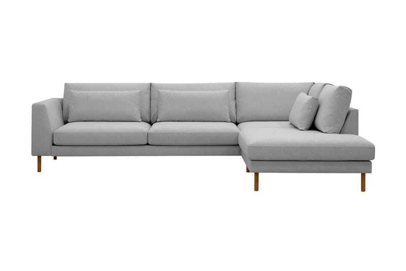 Florenz 4-seters Høyrevendt L-formet Sjeselongsofa i Stoff - Lys grå - Møbler - Sofaer - Sofa med sjeselong