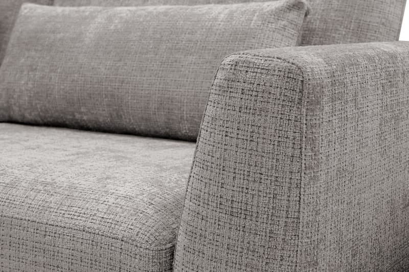 Florenz 4-seters Venstrevendt L-formet Sjeselongsofa i Chenille - Lys grå - Møbler - Sofaer - Sofa med sjeselong