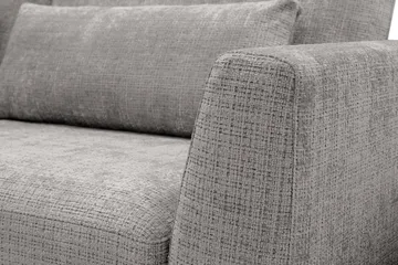 Florenz 4-seters Venstrevendt L-formet Sjeselongsofa i Chenille - Lysegrå - Møbler - Sofaer - Sofa med sjeselong