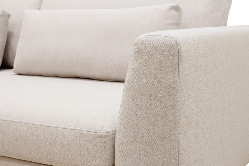 Florenz 4-seters Venstrevendt L-formet Sjeselongsofa i Stoff - Beige - Møbler - Sofaer - Sofa med sjeselong - 4 seters sofa med divan