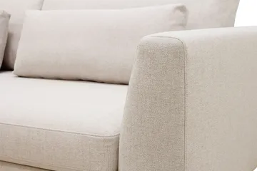 Florenz 4-seters Venstrevendt L-formet Sjeselongsofa i Stoff - Beige - Møbler - Sofaer - Sofa med sjeselong